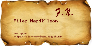 Filep Napóleon névjegykártya